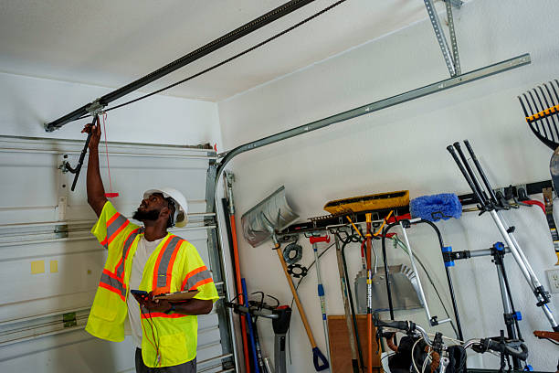 Professional Garage Door Panel Replacement technician working in Newcastle, OK